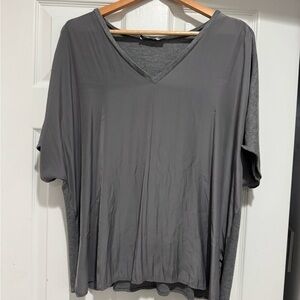Gray V-Neck Lola & Sophie Top